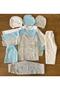 Elephant Pattern 3 Pieces 9 Pieces Newborn Male 0-3 Months Hospital Release Dress - 4