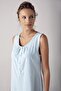 Blue Woven Cotton Maternity Maternity Nightgown and Dressing Gown Set - 4