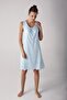 Blue Woven Cotton Maternity Maternity Nightgown and Dressing Gown Set - 6