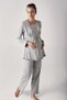 Women's Long Sleeve Stretchy Cotton Maternity Dressing Gown Pajamas Set13300 - 5