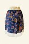 Women's Navy Blue Patterned Cream Tulle Skirt LDUTE - 2