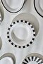 Checkered Line Porcelain Pit Plate 22 cm