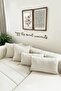 Set of 4 - 2 Square & 2 Vertical Handmade Natural Linen Authentic Organic Cotton Tasseled Throw Pillow Cover - 3