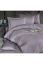 Jacquard Cotton Satin Double Duvet Cover Set Tula V2 Gray - 2