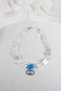 Mother of Pearl Appearance Eye Pendant Necklace - 3