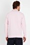 Long Sleeve Pink Men's Polo Neck T-shirt - 5