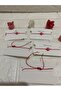 5 Pieces Turkish Flag Moon Star Fimo Bead Bracelet - Elevator Macrame Rope Bracelet - April 23 - 2