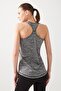 Black Ecru Tank Top Crew Neck Athlete Racerback - 4