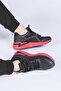 26616 Black - Red Men's Summer Casual Thick Sole Walking Running Sneakers - 4