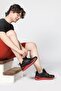 26616 Black - Red Men's Summer Casual Thick Sole Walking Running Sneakers - 8