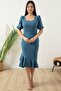 Watermelon Sleeve Skirt Flounce Short Dress 13422 - 3