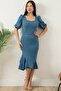 Watermelon Sleeve Skirt Flounce Short Dress 13422 - 4