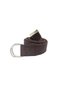 Unisex 4-Piece Brown Black Beige Cream Navy Blue D Buckle Woven Tactical Sport Canvas Cloth Denim Belt - 3
