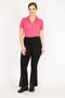 Women's Black Plus Size Leg Zipper Detailed Gathering Leggings Pants 65n36040 - 5