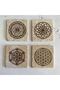 Stone Coasters - Set of 4: Flower of Life, Lotus, Sri Yantra, Metatron