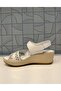 Castle Black 22322 Women's White Wedge Heel Genuine Leather Comfortable Daily Sandals - 3