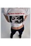 My Heart Burns For You Patterned White Color Printed Crop Blouse Women's T-Shirt