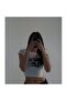 My Heart Burns For You Patterned White Color Printed Crop Blouse Women's T-Shirt - 5
