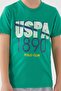 Palm Leaf Detail Pine Green Boy Bermuda Suit - 4