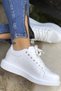 Women's White Sneakers - 2