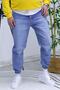 Men's Elastic Waist Boyfriend Jeans 656 - 4