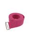 Pink 250 Cm Yoga Belt with Cotton Woven Adjustment Buckle - 2