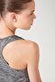 Black Ecru Tank Top Crew Neck Athlete Racerback - 7