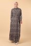 Leopard Patterned Dress Brown 12230 - 3