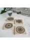 Stone Coasters - Set of 4: Flower of Life, Lotus, Sri Yantra, Metatron - 2