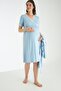 Lace Detailed Maternity and Maternity Nightgown Set - 4