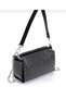 Women's Black Shimmering Stone Shoulder Bag - 3