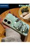 Water Green Hello Kitty Stand Edge Gold Detailed Luxury Silicone Case for Vivo Y16