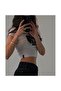 My Heart Burns For You Patterned White Color Printed Crop Blouse Women's T-Shirt - 4