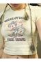 Some  Patterned White Color Harajuku Women's Crop Blouse T-Shirt - 2