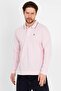 Long Sleeve Pink Men's Polo Neck T-shirt - 6