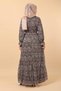 Leopard Patterned Dress Brown 12230 - 5