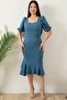 Watermelon Sleeve Skirt Flounce Short Dress 13422