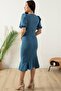Watermelon Sleeve Skirt Flounce Short Dress 13422 - 6