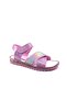 04672 Glittery Cross Strap Girl's Sandals Shoes - 2