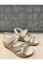 Castle Black 22322 Women's White Wedge Heel Genuine Leather Comfortable Daily Sandals - 5
