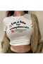 I Am A Hoe Patterned White Color Printed Crop Blouse Women's T-Shirt