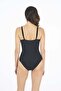 Women's Black Triangle Transparent Tulle Swimsuit - 2