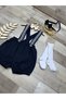 Navy Blue Baby Boy Eid Special Birthday Salopet Bow Tie Socks Set - 4