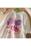 Dwstu Cartoon Cherry White Color Printed Unisex Oversize Printed T-shirt