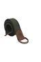 Unisex Tan Leather Detailed D Ring Khaki Green Antique Buckle Woven Tactical Jeans Sport Canvas Cloth Belt - 3