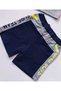 Boy's Gray Color Athlete T-shirt Indigo Color Shorts Bottom Top 2-Piece Set - 4