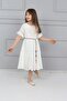Alsima Linen Sleeve Skirt Lace Dress - 2