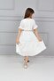 Alsima Linen Sleeve Skirt Lace Dress - 3