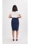 Women's Pencil Skirt Office Skirt Lined 60 cm Long 740 Parliament Blue - 3