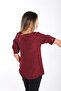 Women's Burgundy Self Patterned Shirt Blouse